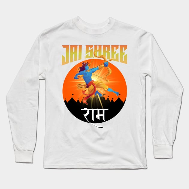 Lord Ram Shirt I Ram Temple Tshirt I Hindu Shirts I Jai Shree Ram Shirt I  Indian God I Ram Navami I God Ram T-Shirt l Desi Long Sleeve T-Shirt by Swag Like Desi